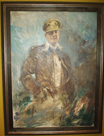Oil on canvas portrait of Douglas MacArthur, by Howard Chandler Christy, on display at the National Portrait Gallery, Washington, DC, United States; portrait circa 1952, photograph taken 7 Jul 2007