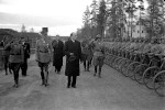 Risto Ryti and Carl Mannerheim reviewing troops at Enso, Finland (now Svetogorsk, Russia), 4 Jun 1944