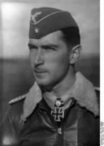 Portrait of Major Werner Mölders, Oct 1940; note Knight