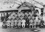 Vice Admiral Chuichi Nagumo and his staff officers at Saipan, Mariana Islands, 1944
