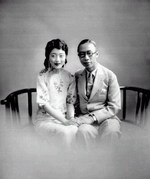 Portrait of Puyi and his wife Wan Rong taken Tianjin, China, mid- to late-1920s