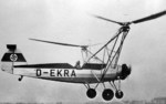 Hanna Reitsch piloting the Fw 61 helicopter V 2 D-EKRA, Germany, circa 1938