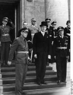 German Foreign Minister Joachim von Ribbentrop and Estonian Foreign Minister Karl Selter, Berlin, Germany, 7 Jun 1939