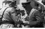 Rommel receiving the title of the Grand Officer of the Colonial Order of the Star of Italy, North Africa, 28 Apr 1942, photo 2 of 3