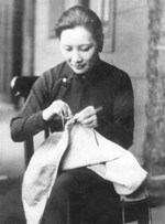 Song Meiling stitching a Chinese Army uniform, circa 1940