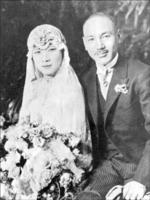 Wedding photo of Chiang Kaishek and Song Meiling, Shanghai, China, 1 Dec 1927