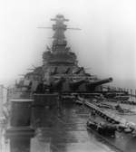 Superstructure of USS Alabama while underway in the Atlantic Ocean, 4 Mar 1943