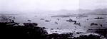 Buques de guerra en el puerto de Victoria, Hong Kong, del 9 al 14 de abril de 1928;  grandes buques de guerra, de izquierda a derecha: el acorazado japonés Mutsu, el crucero ligero japonés Tenryu, el portaaviones británico Hermes y el acorazado japonés Fuso