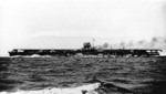 Carrier Hiryu realizando pruebas de velocidad frente a Tateyama, Chiba, Japón, 28 de abril de 1939