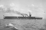 Carrier Hosho realizando pruebas a máxima potencia, Tateyama Bay, Japón, 30 de noviembre de 1922