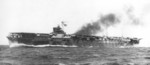 Carrier Katsuragi durante sus pruebas frente a Kagoshima, Japón, octubre de 1944