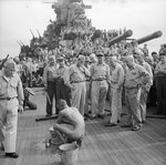 Public humiliation of Japanese prisoners of war aboard USS New Jersey, Dec 1944, photo 6 of 6