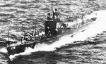 USS Perch underway, circa fall of 1959