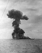 Princeton exploded with Birmingham alongside, 24 Oct 1944