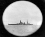 Repulse as seen thru a porthole of another ship, circa 1922-1924