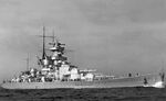 German battleship Scharnhorst underway, 1939.