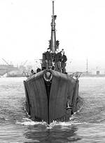 Submarine Tang departing from Mare Island Naval Shipyard, Vallejo, California, United States, 1940s