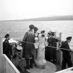Officers on the bridge of Canadian corvette HMCS Trillium, circa 1940-1942
