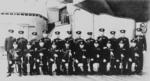 Oficiales a bordo del Yamato en 1942, con el almirante Yamamoto sexto en primera fila