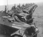 Humber Light Reconnaissance Cars Mk II of 29th Independent Squadron of British Reconnaissance Corps at Shanklin, Isle of Wight, England, United Kingdom, Mar 1942
