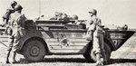 Rarely seen stretcher variant of the Ford GPA Sea Jeep (or Seep) in Tunisia, North Africa, 1943; note early use of the white Spade emblem