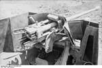Close-up view of a PaK 40 gun mounted on a Marder II tank destroyer, Kharkov, Ukraine, early 1943, photo 2 of 7