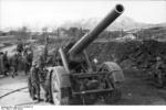 German 21 cm Mrs 18 heavy howitzer at Bodø, Norway, fall 1943, photo 3 of 3