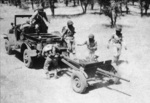 Anti-tank company of 1st Filipino Infantry Regiment in exercise with 37 mm Gun M3, 1943, photo 2 of 5