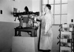 Testing a newly completed Bren gun at the John Inglis and Company factory, Toronto, Canada, 1940s