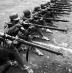 Chinese Army recruits training with Japanese-built Murata rifles, circa late 1930s