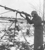German soldier with MG 13 machine gun, circa 1940s