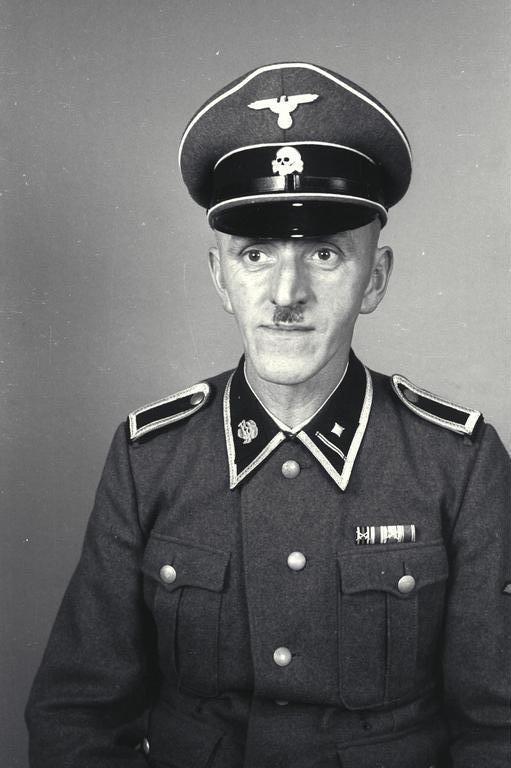 Portrait of a German guard (rank SS-Scharführer) of Mauthausen Concentration Camp, date unknown