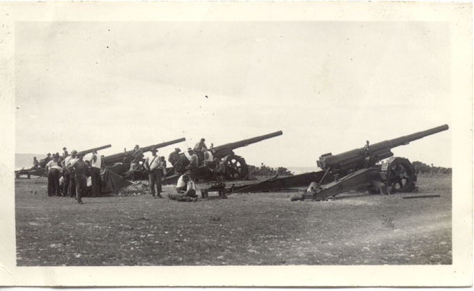 Guns of US Army 11th Field Artillery Regiment, US Territory of Hawaii, circa 1938, photo 1 of 2