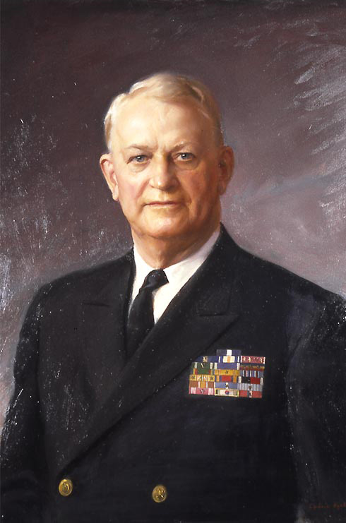 Portrait painting of Admiral Burke by Cedric Egeli, 1968