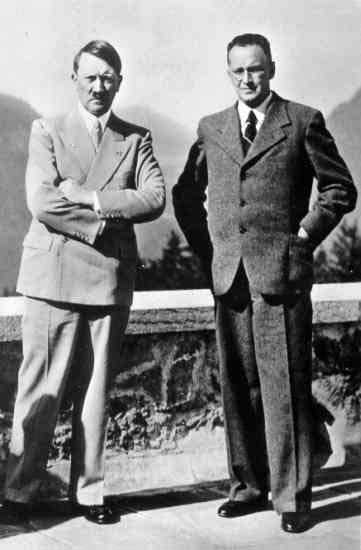 Adolf Hitler and Konrad Henlein, Berchtesgaden, Germany, circa 1938