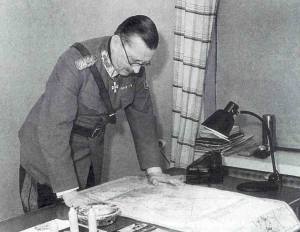 Field Marshal Carl Gustaf Emil Mannerheim studying a map, Finland, 1940s