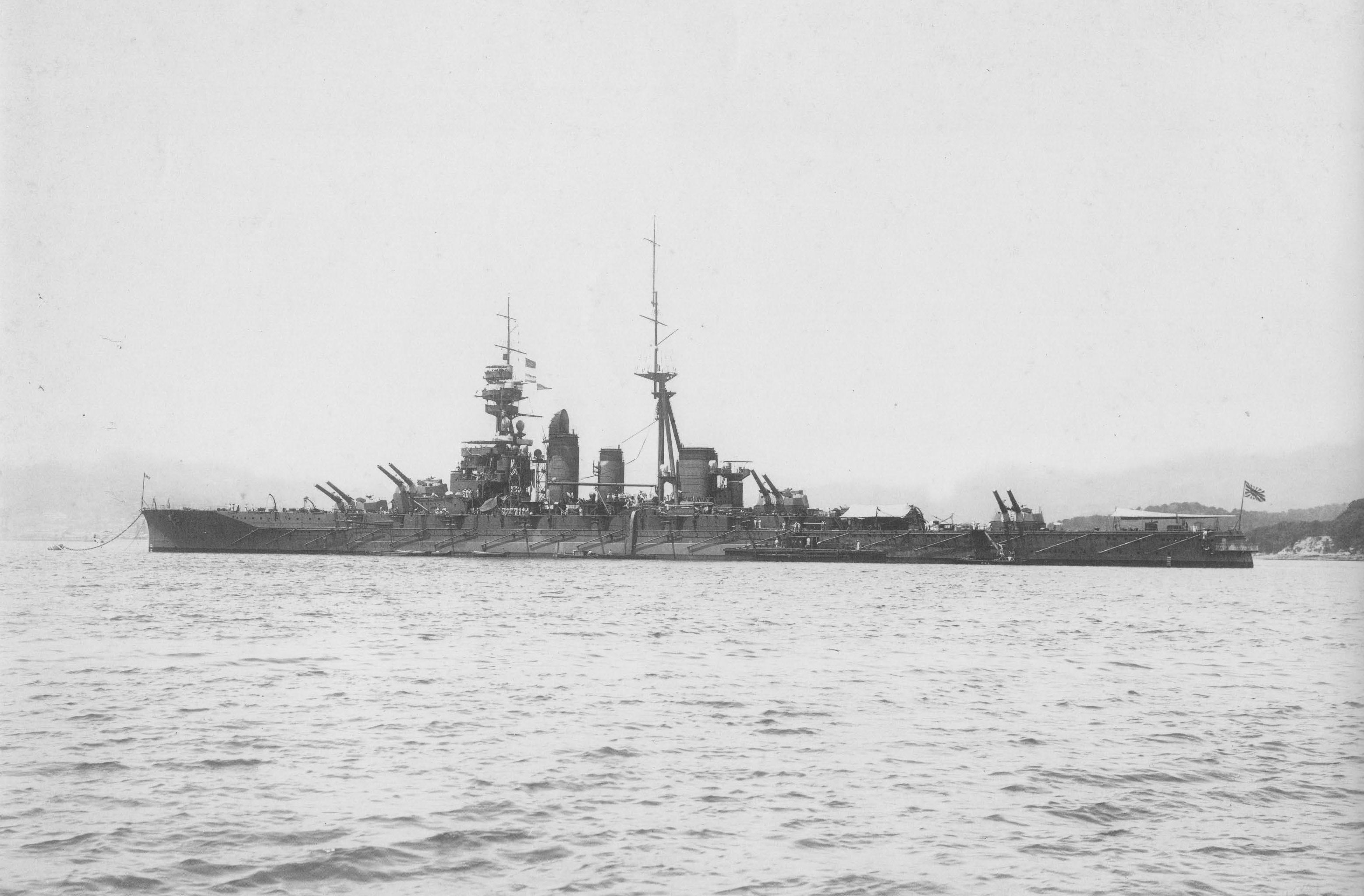 Photo Japanese Battlecruiser Hiei At Sasebo Japan Jun 1926 World