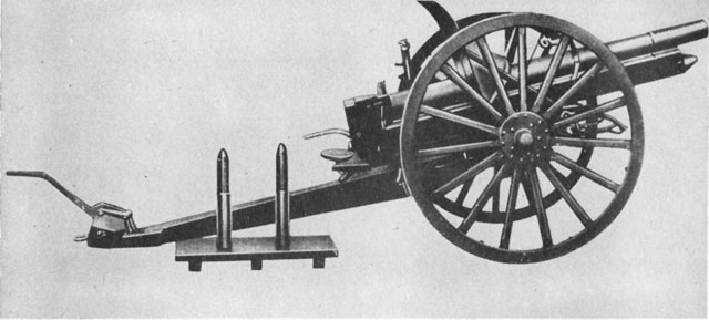 Side drawing of Japanese Type 38 75 mm field gun, as seen in US War Department publication TM-E 30-480 dated Sep 1944