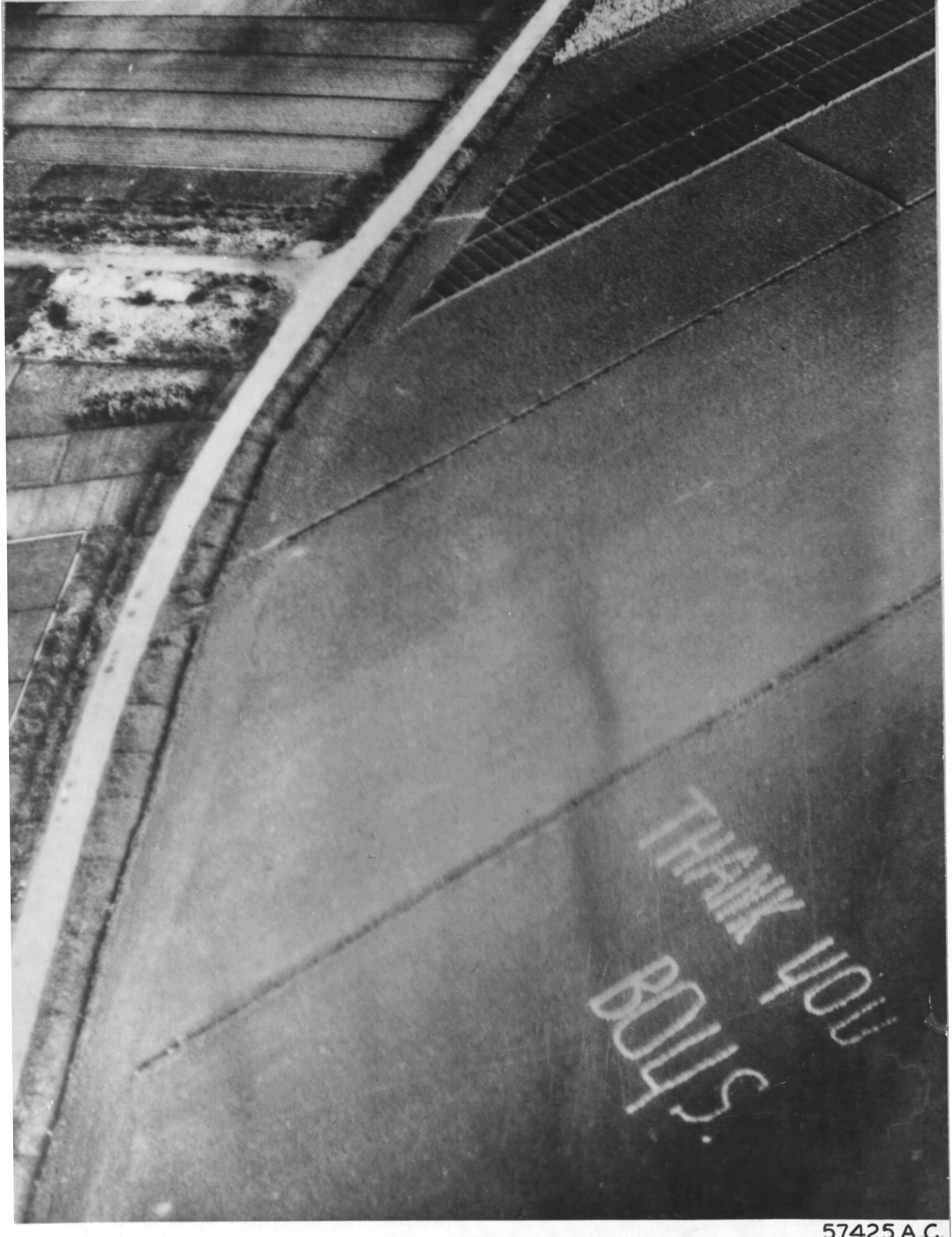 A message from the starving people of Holland to the US Air Force for food drops during Operation Chowhound, early May 1945. The RAF ran Operation Manna that dropped even more food to the starving Dutch. Page 1 of 2.