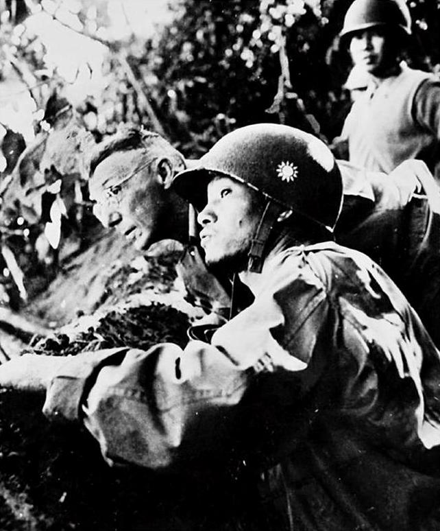 Allied Theater commander Gen Joseph Stilwell and Chinese Gen Sun Li-jen, Burma (now Myanmar), 1942