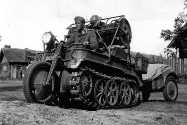 SdKfz 2 Kettenkrad with trailer in the Soviet Union, 1944