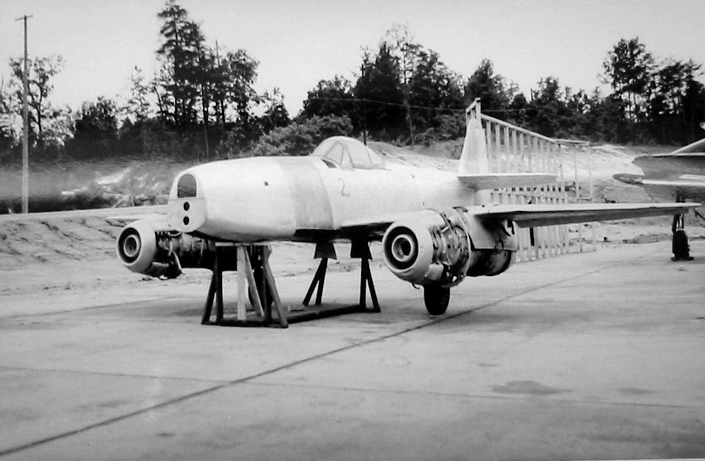Captured Kikka prototype jet at Naval Air Station Patuxent River, Maryland, United States, date unknown