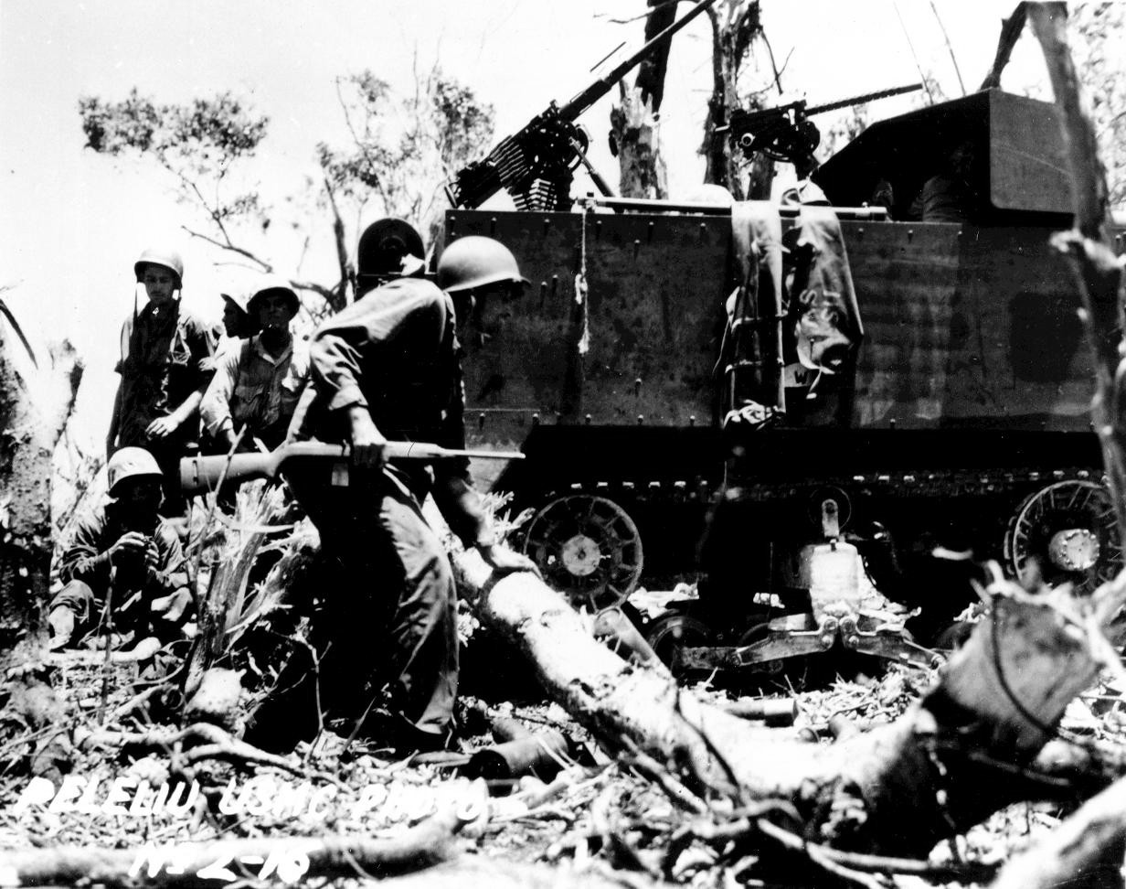 US Marines fighting on Peleliu, Palau Islands, 1944