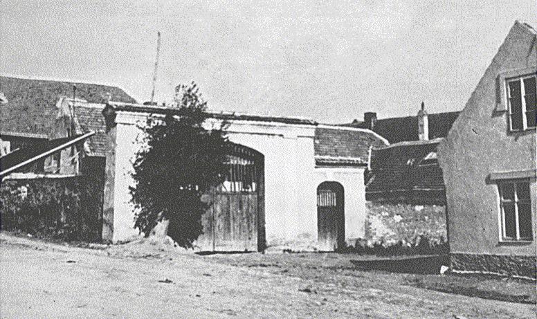 Lidice, Czechoslovakia in the 1930s. Gate to the courtyard of the Horák family farm. The village men were marched through this gate and into the cellars on 9 Jun 1942.