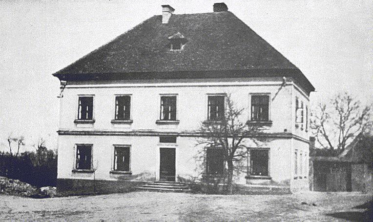 Lidice, Czechoslovakia in the 1930s. The Lidice school, where the village women and children were held on 9 Jun 1942.
