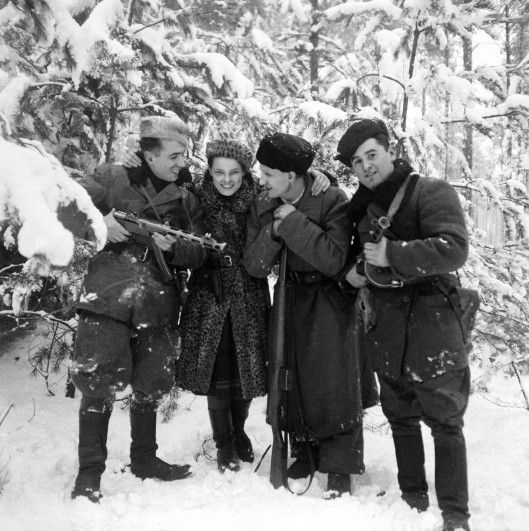 Faye Lazebnik with resistance fighters of the Molotava Brigade, Poland, 1942-1944