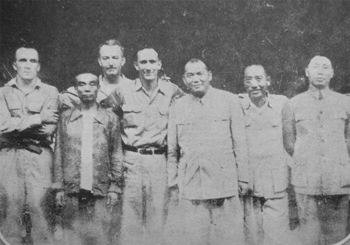Dai Li with US and Chinese personnel, China, 1940s