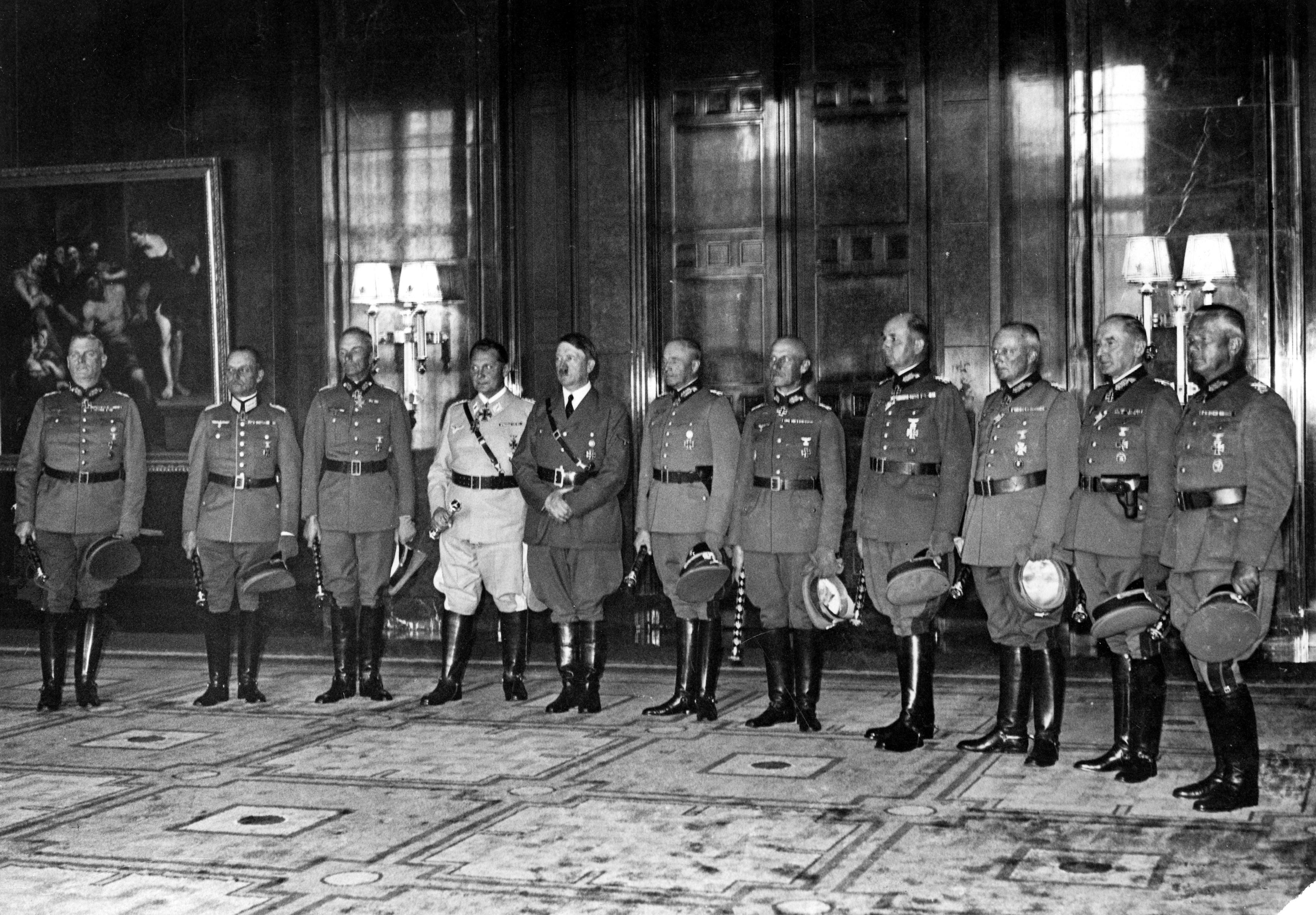 Adolf Hitler with newly appointed Field Marshals, Kroll Opera House, Berlin, Germany, 19 Jul 1940