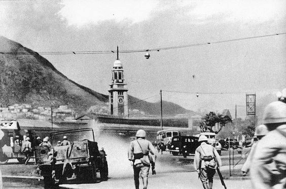 Japanese troops in Hong Kong, late Dec 1941