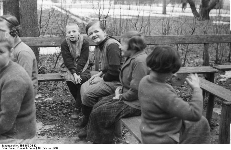 Children at Schönbrunn Psychiatric Hospital near Dachau, Germany, 16 Feb 1934